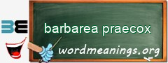 WordMeaning blackboard for barbarea praecox